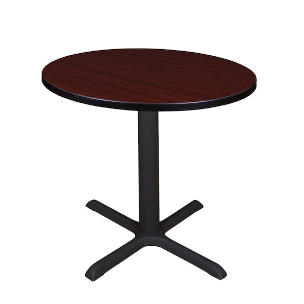 Cain Round Tables > Breakroom Tables > Cain Square & Round Tables, Wood, Metal Top, Mahogany TB30RNDMH - main